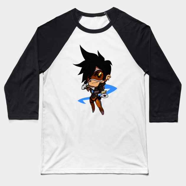 Tracer Cute Spray - Overwatch Baseball T-Shirt by Bystanders